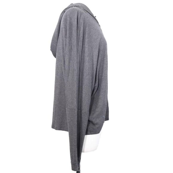 Soyaconcept Women Medium Charcoal Gray Full Zip Hoodie Dolman Sleeve Relaxed Fit - Picture 2 of 7